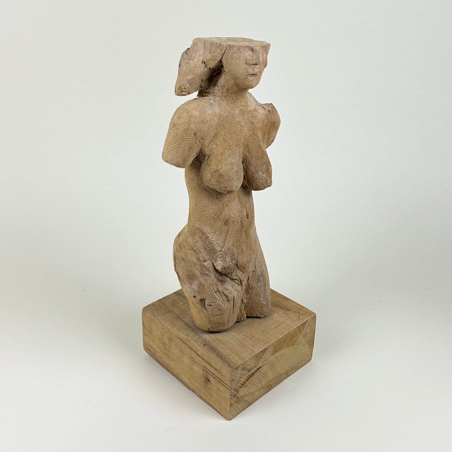 Wooden sculpture/bust of a woman, vintage