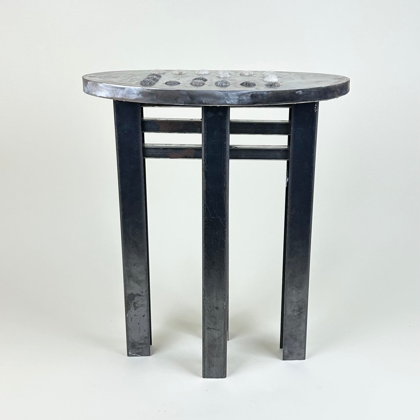 "OVAL" metal stool by Hugo Hammarlund