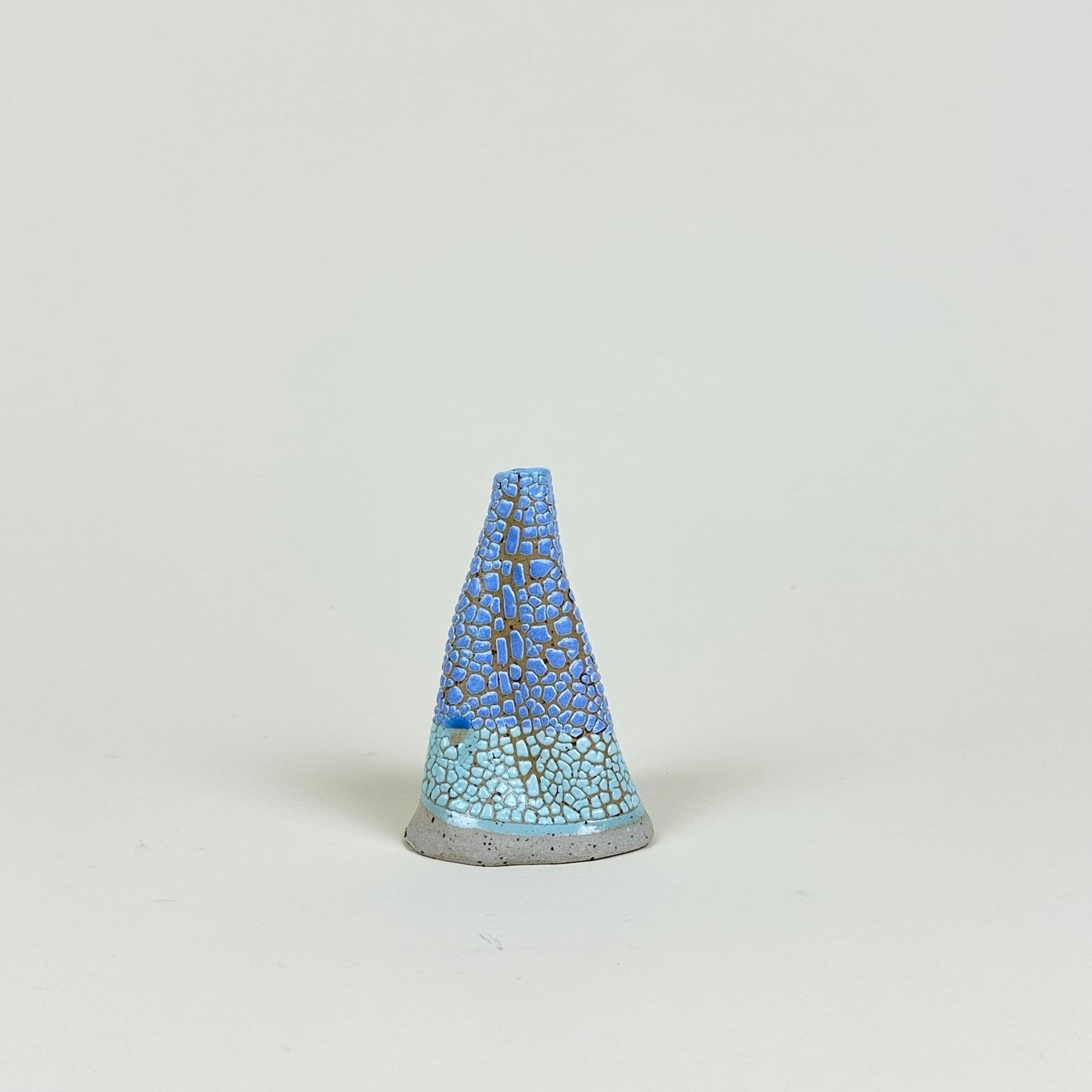 Blue and light blue volcano vase (S) by Astrid Öhman.