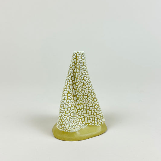 Yellow volcano vase (L) by Astrid Öhman.