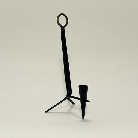 Cast-iron candle holder for one candle, vintage