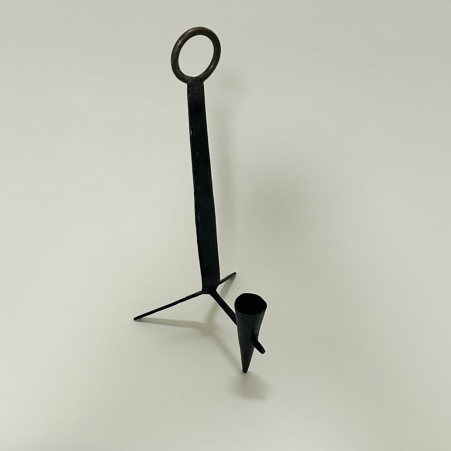 Cast-iron candle holder for one candle, vintage