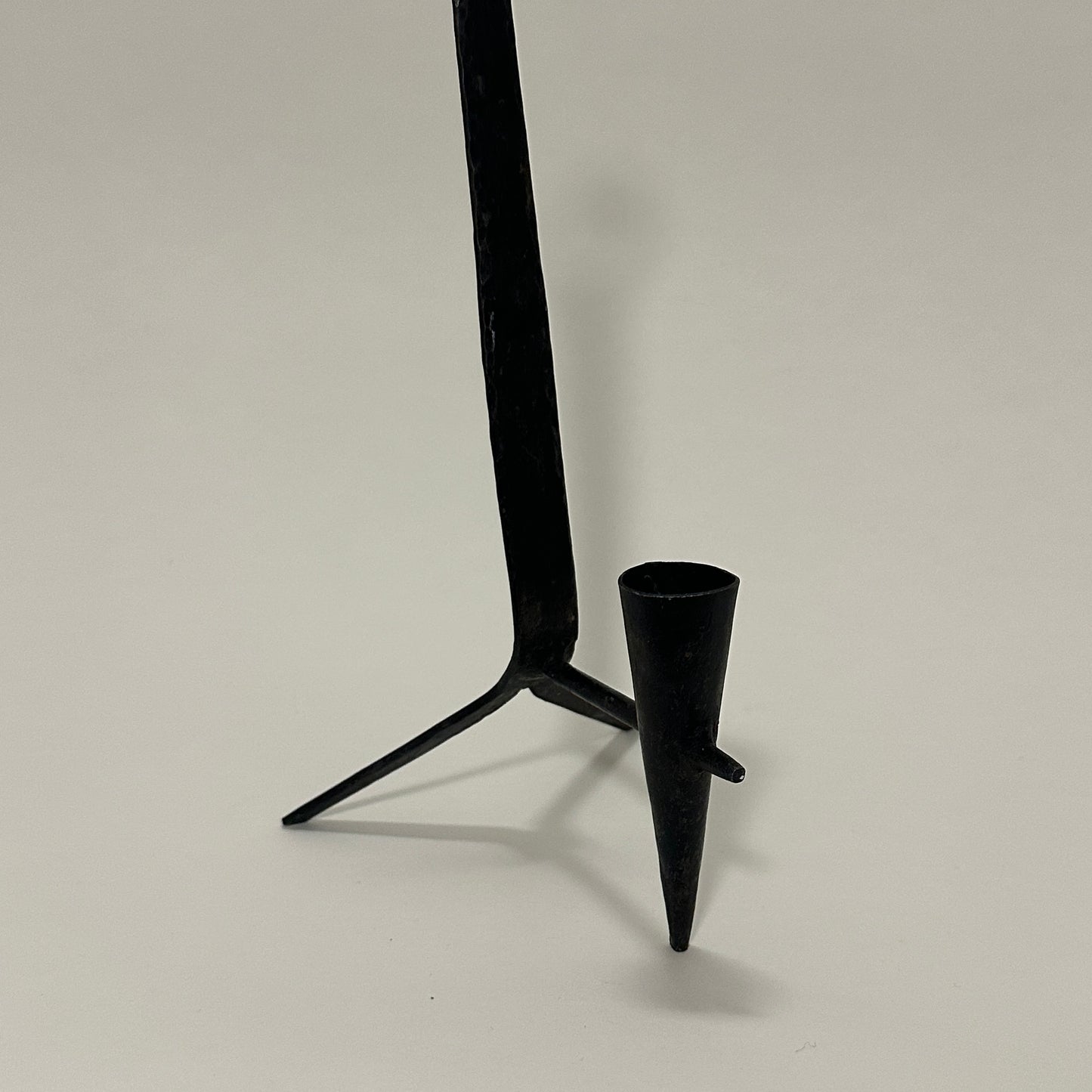 Cast-iron candle holder for one candle, vintage