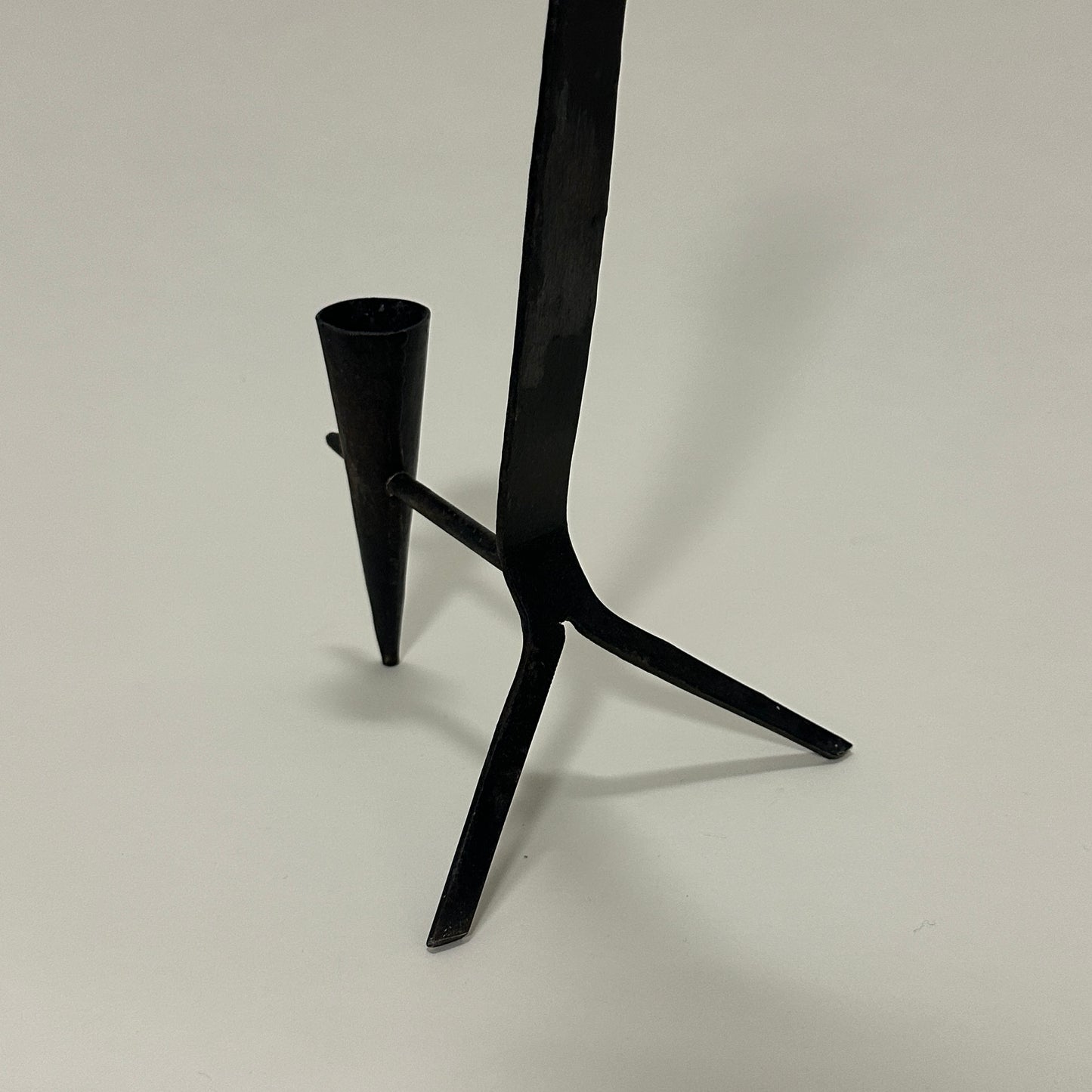 Cast-iron candle holder for one candle, vintage