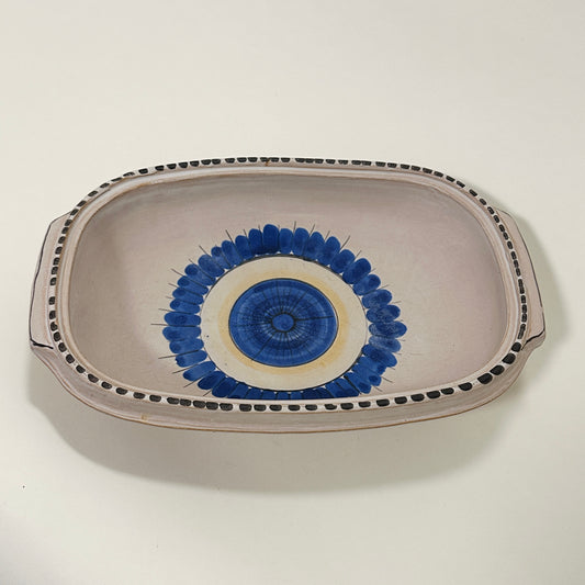 Vintage Italian ceramic hand-painted serving bowl