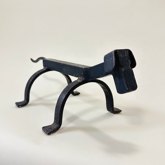 Andiron/firedog in wrought-iron, vintage