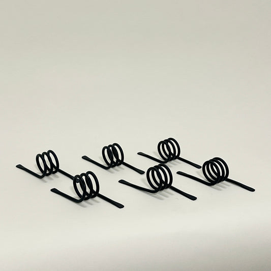 Six metal napkin rings, vintage