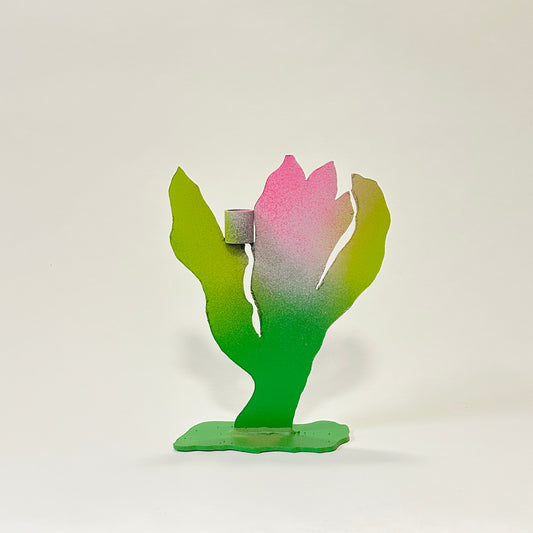 Metal candle holder by Lisa Reiser