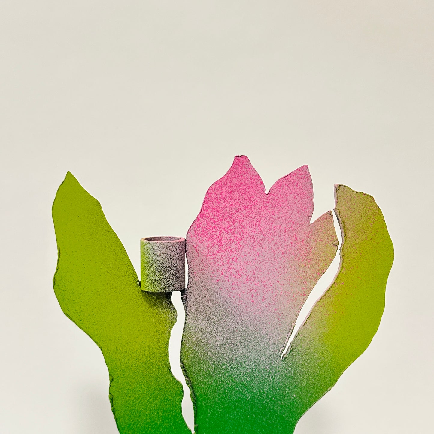 Metal candle holder by Lisa Reiser