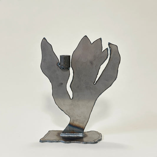 Metal candle holder by Lisa Reiser