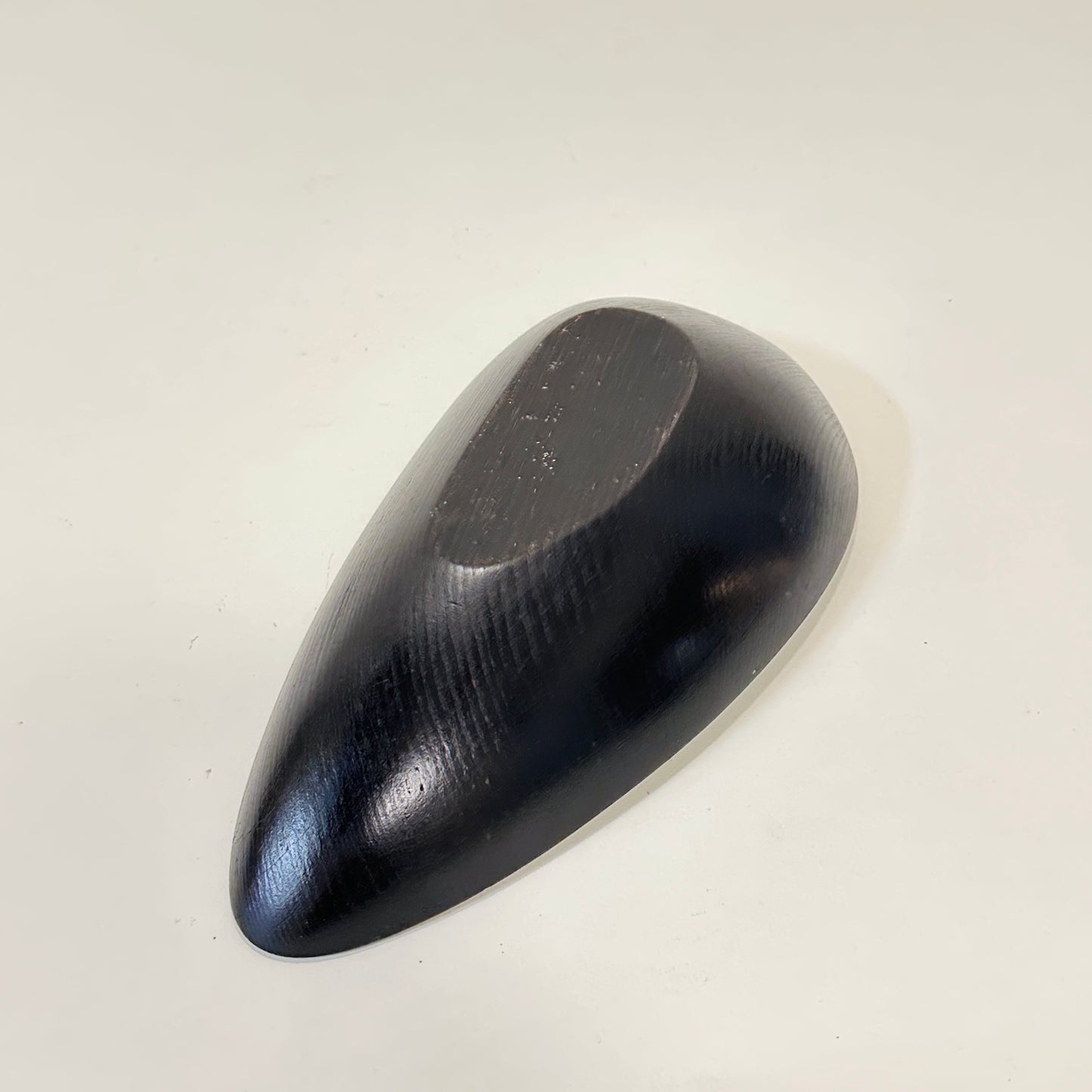 Black stained wooden bowl