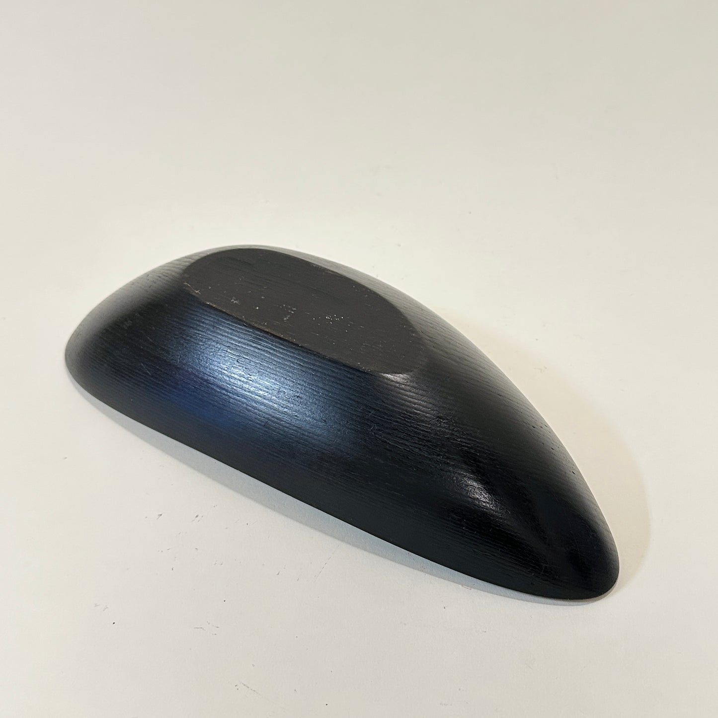 Black stained wooden bowl