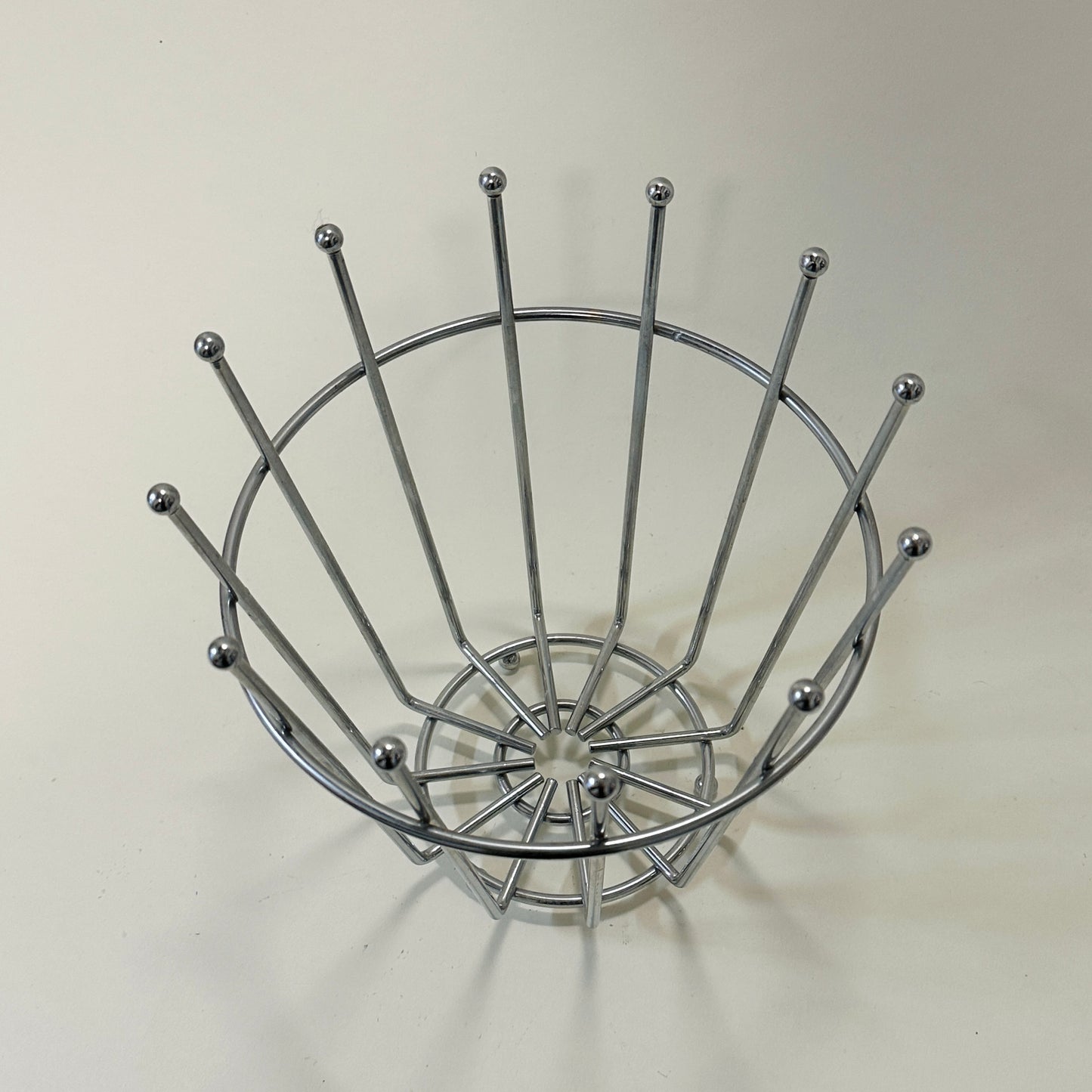 Vintage metal fruit bowl