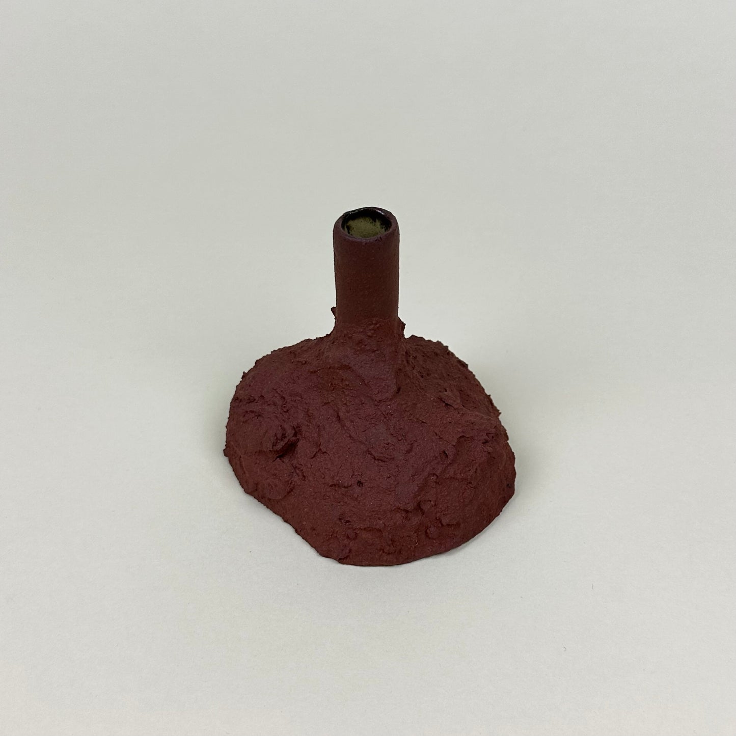 Small ceramic bud vase by Malwina Kleparska, red