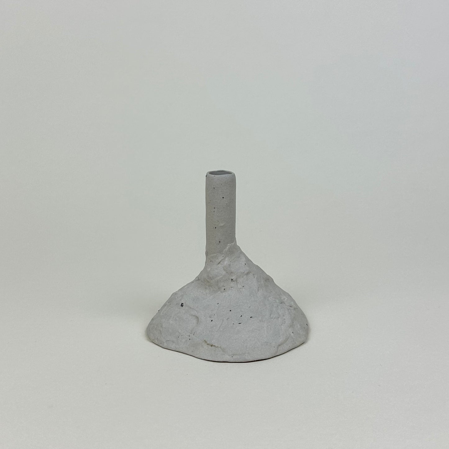 Small ceramic bud vase by Malwina Kleparska, bone white