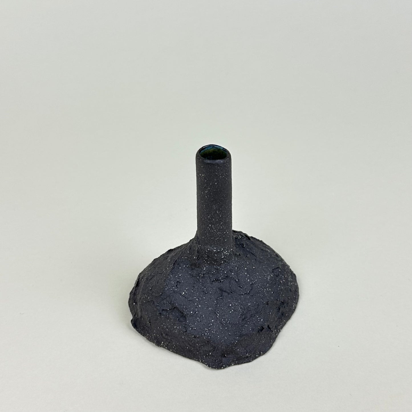 Small ceramic bud vase by Malwina Kleparska, anthracite grey