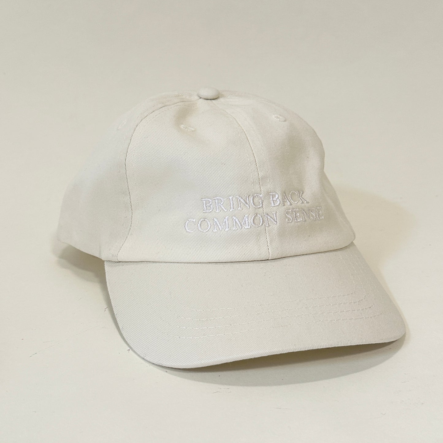 Hat, Bring back common sense (off white/white)