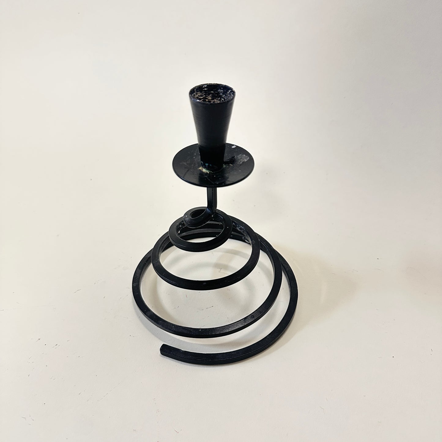 Vintage metal spiral candle holder