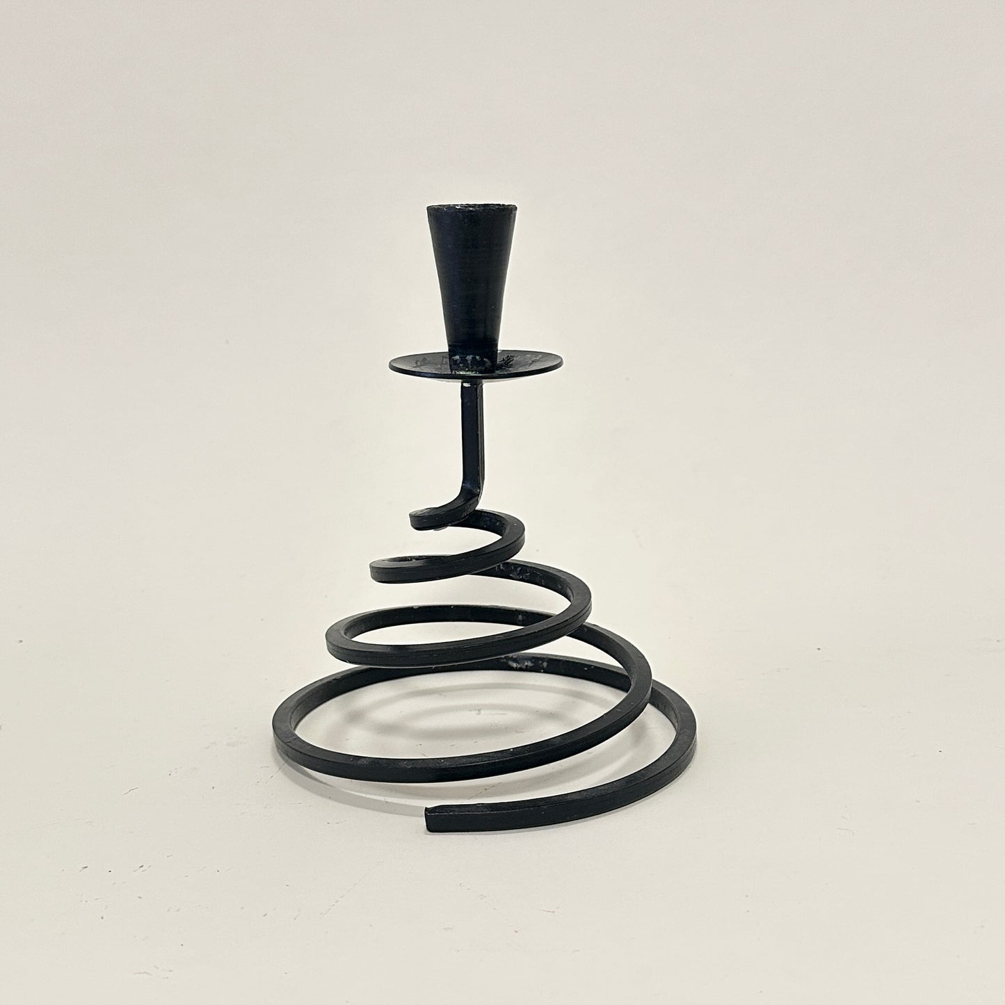 Vintage metal spiral candle holder
