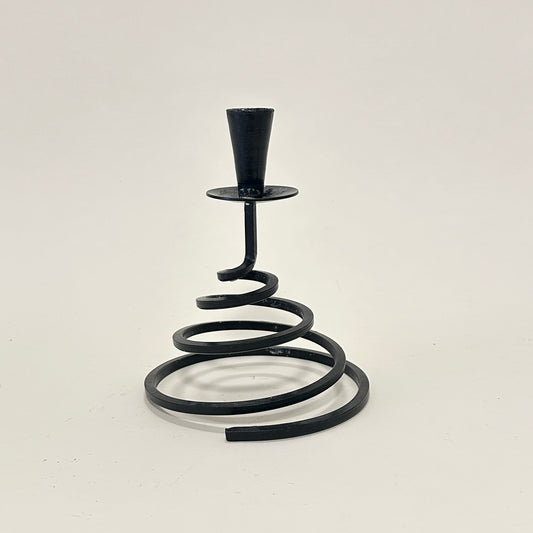 Vintage metal spiral candle holder