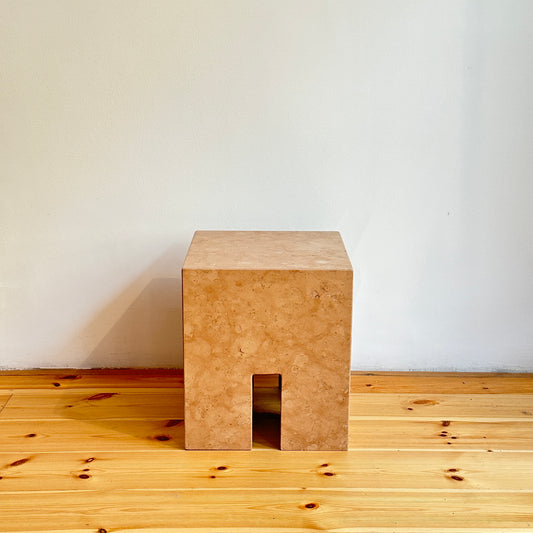 Marble side table by Public Studio