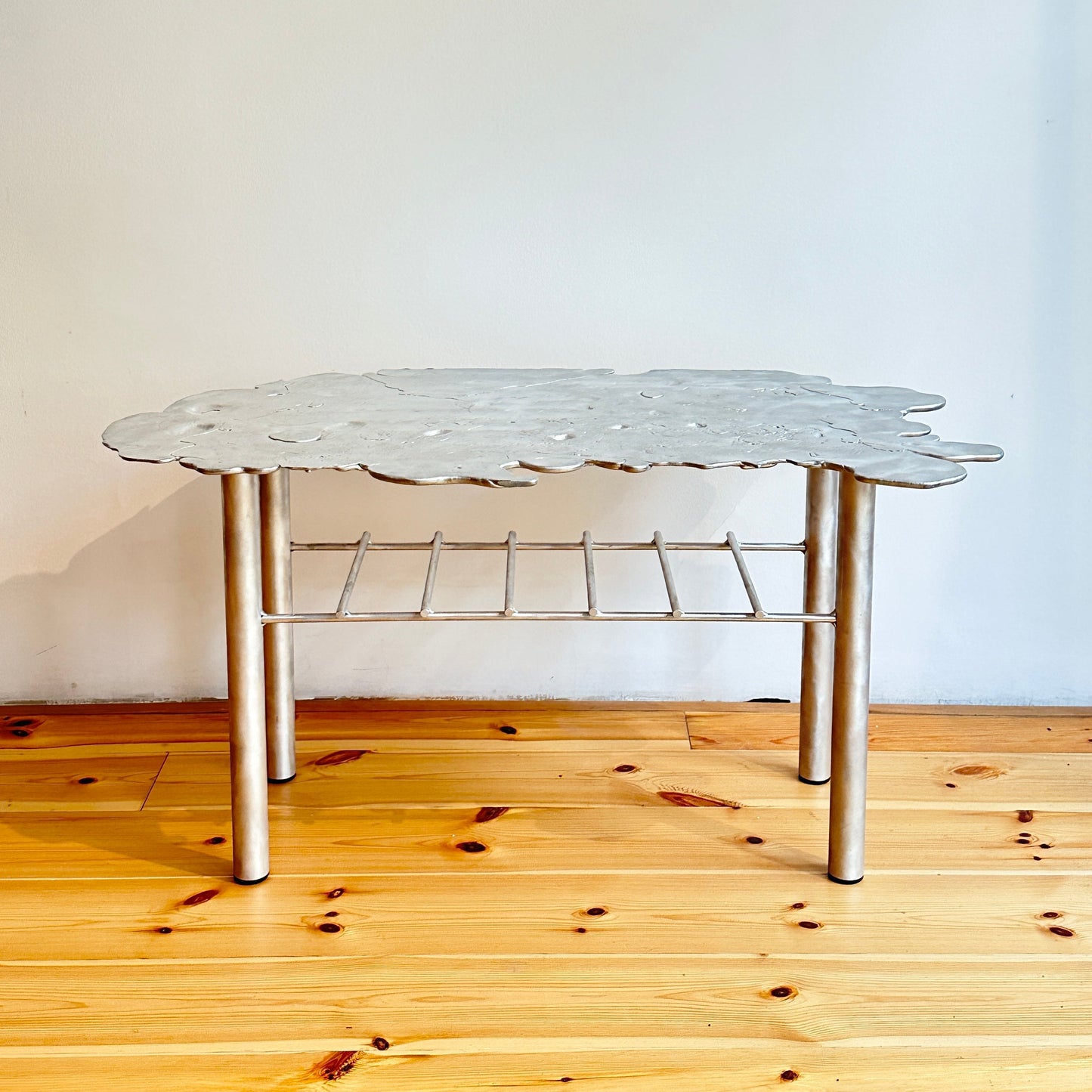 Side table in aluminum by Alfred Sahlén
