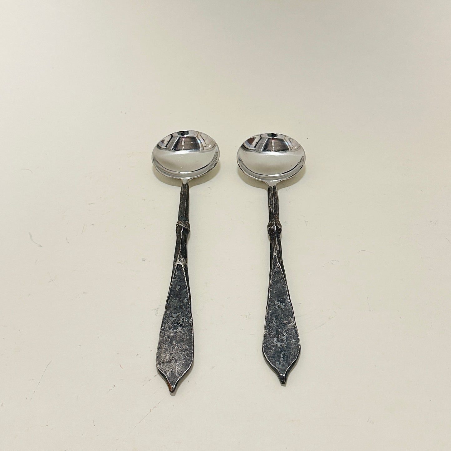 Vintage iron salad servers