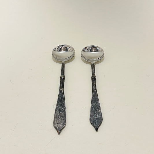 Vintage iron salad servers