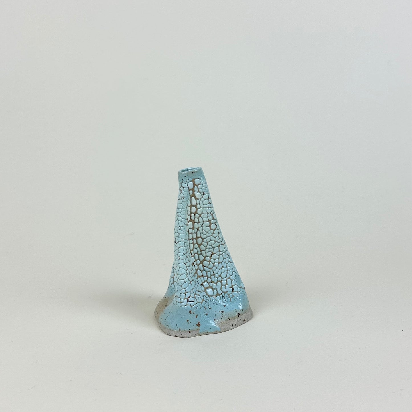 Stone and light blue volcano vase (S) by Astrid Öhman