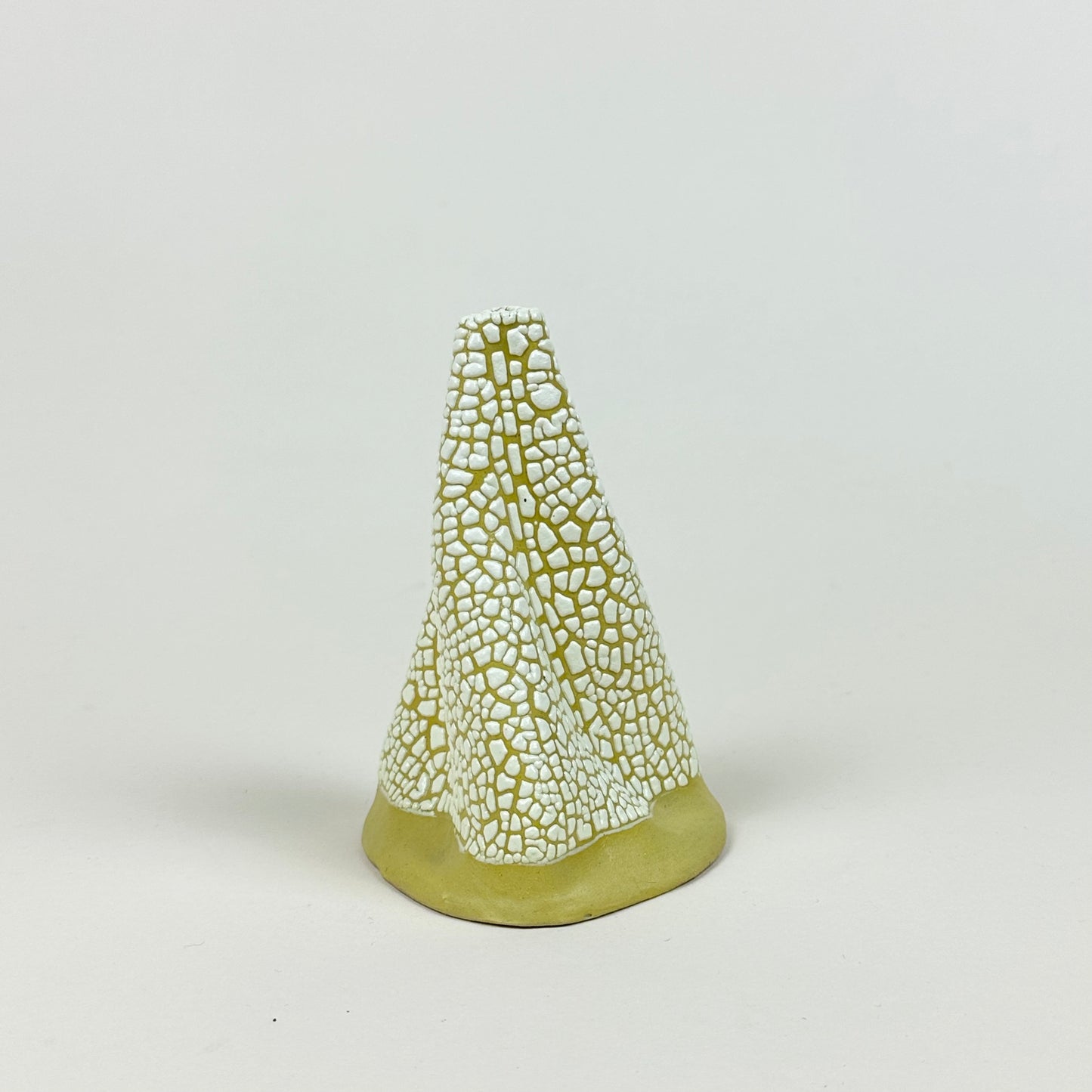 Yellow and pale yellow volcano vase (L) by Astrid Öhman Regular