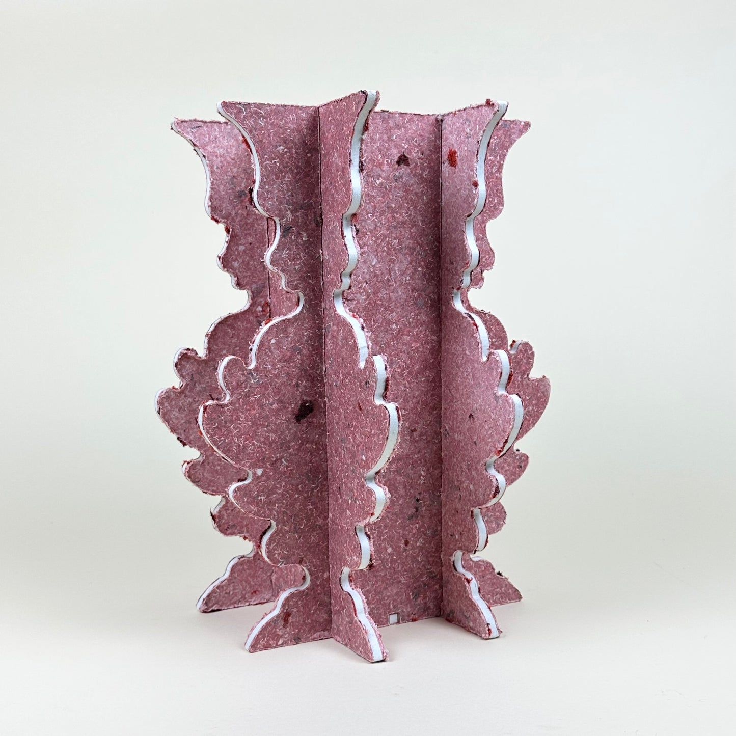 Pink vase in reallyboard by Ebba Lindgren