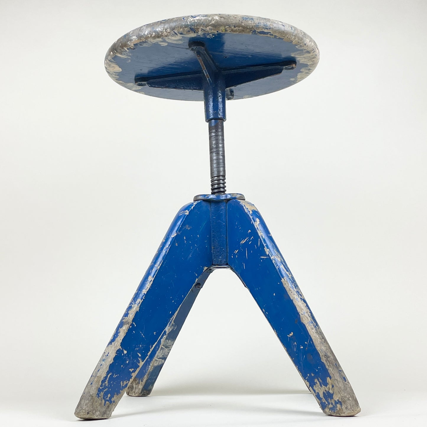 Blue industry stool, vintage
