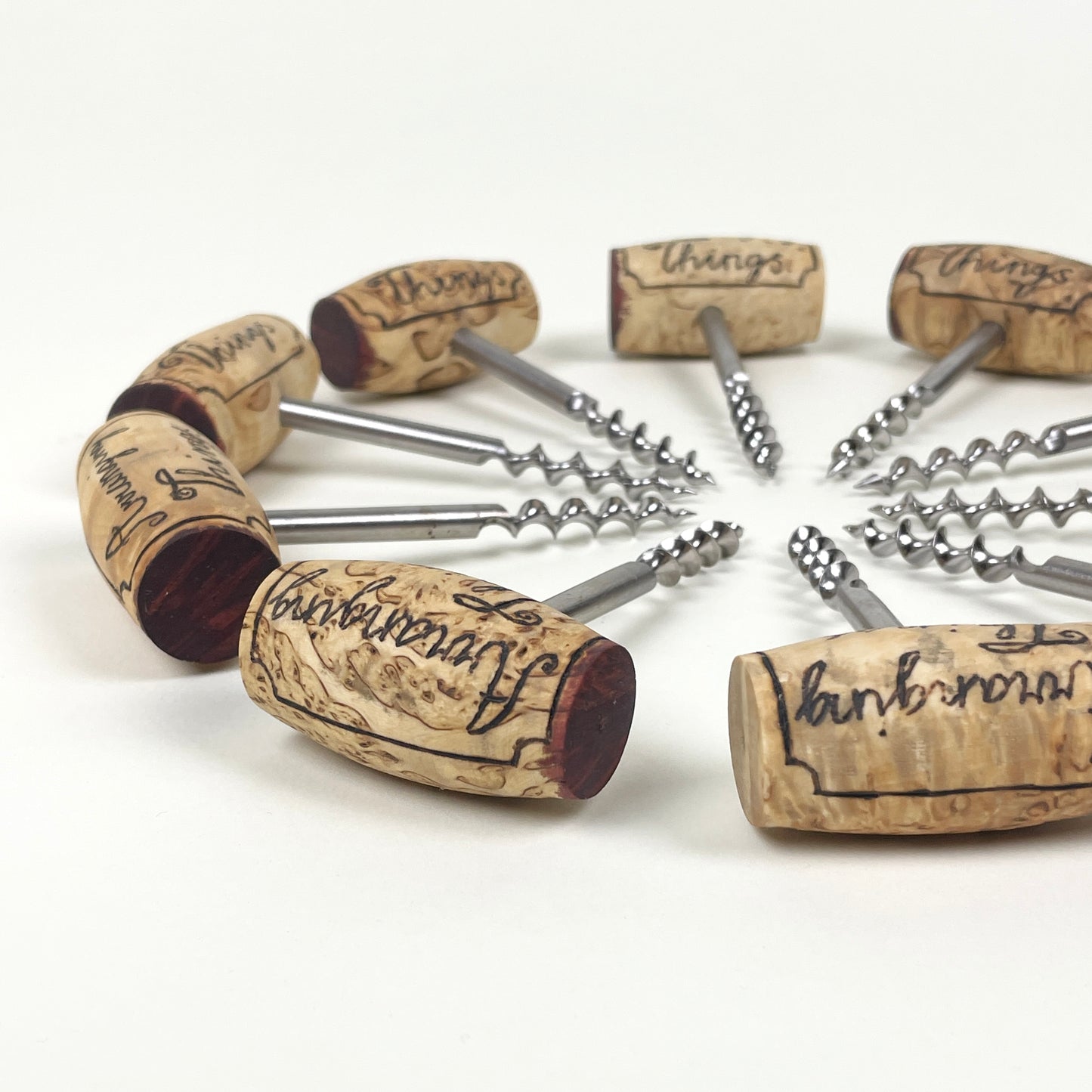 Arranging Things corkscrew in curly birch by Kasper Nihlmark
