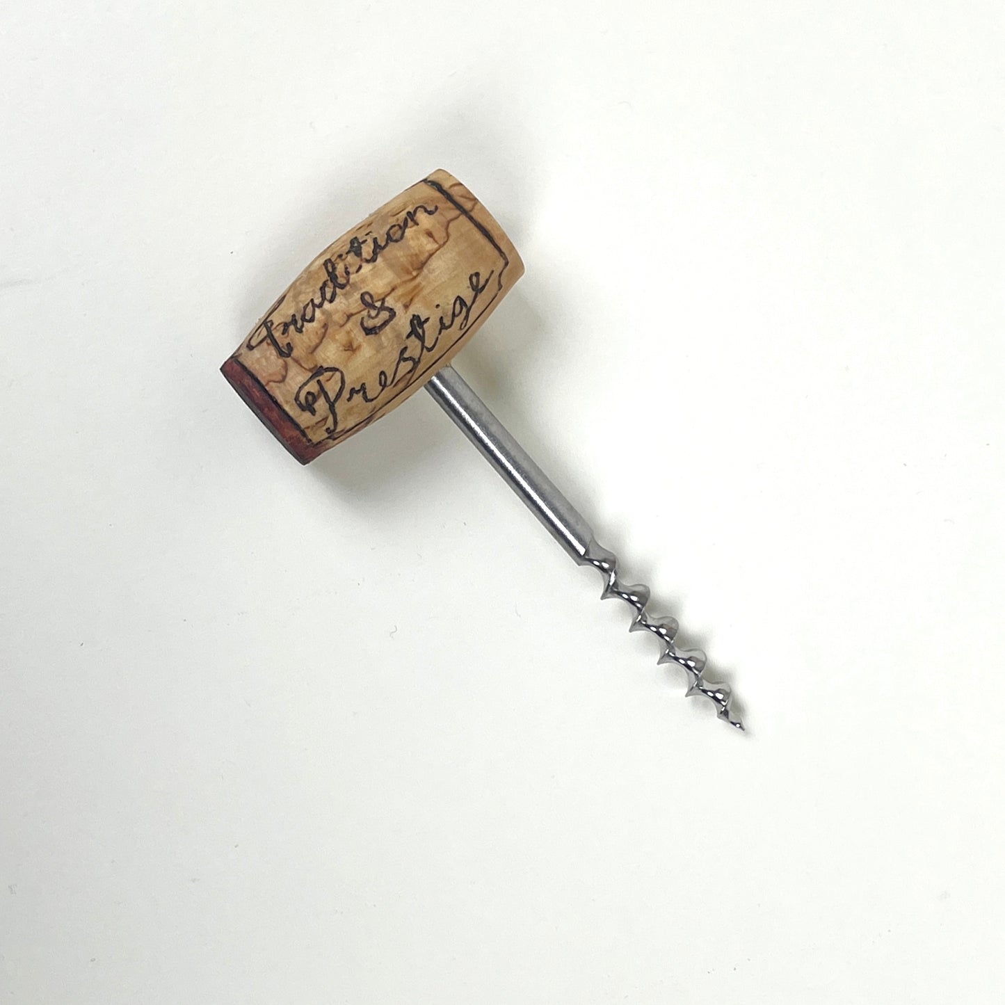 Tradition & Prestige corkscrew in curly birch by Kasper Nihlmark