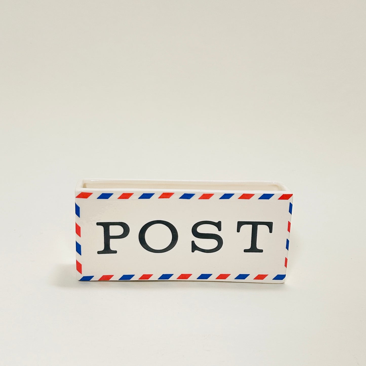 Vintage ceramic postcard holder