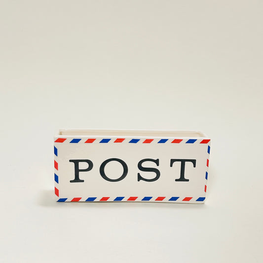 Vintage ceramic postcard holder