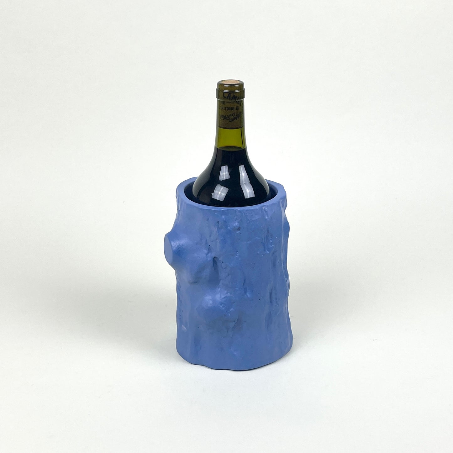 Blue vase/wine cooler "Petrified Wood" by Emma Friberg