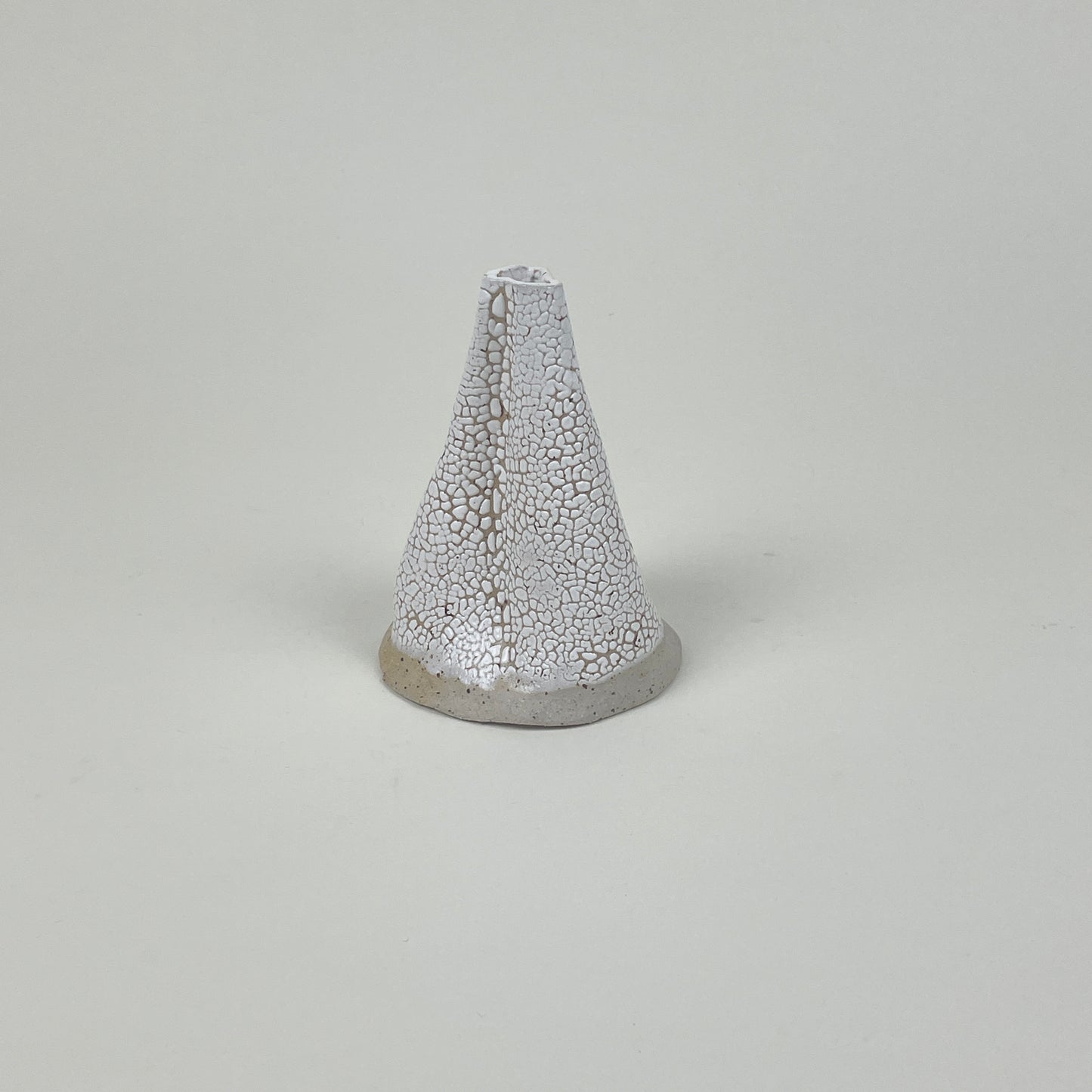 White stone volcano vase (L) by Astrid Öhman