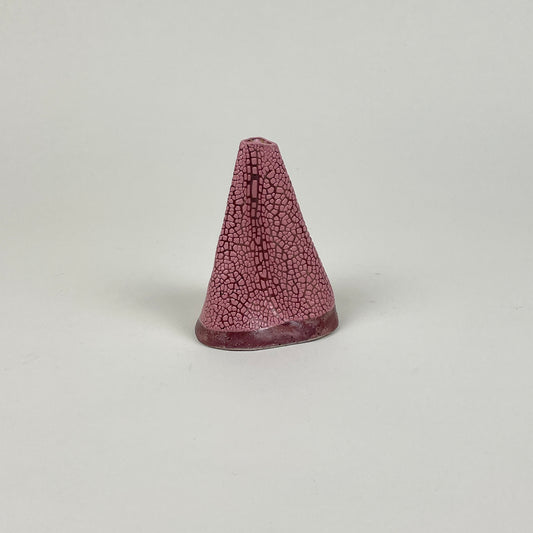 Pink red volcano vase (L) by Astrid Öhman