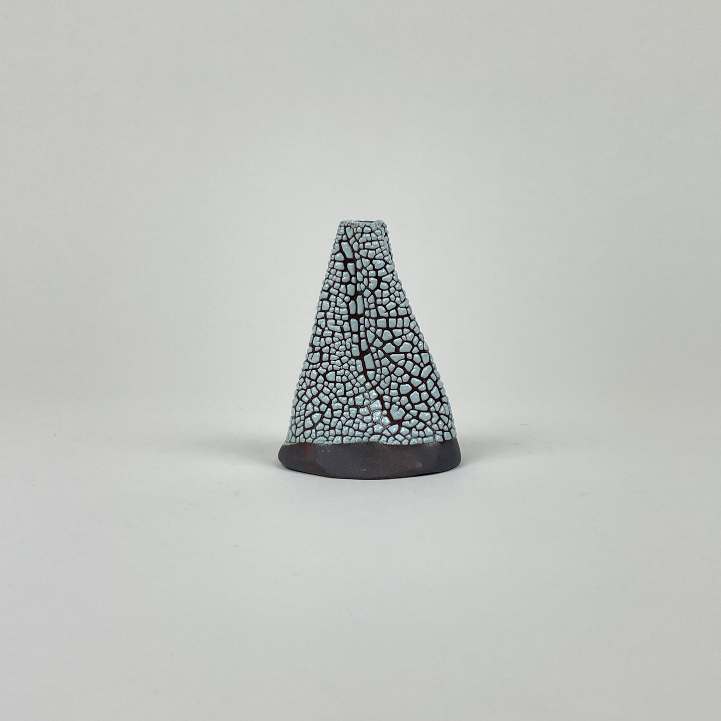 Turquoise black volcano vase (S) by Astrid Öhman