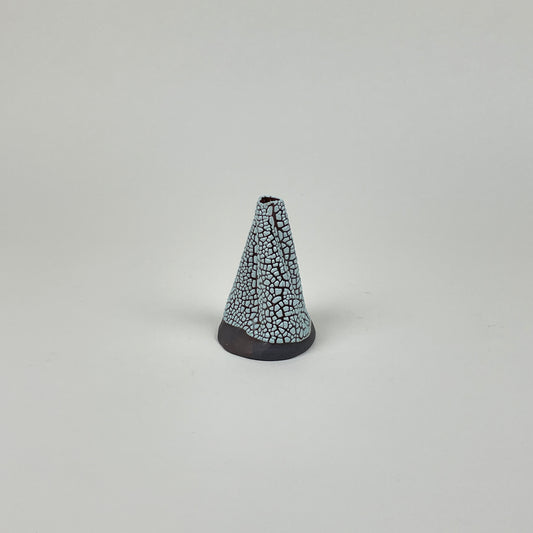 Turquoise black volcano vase (S) by Astrid Öhman