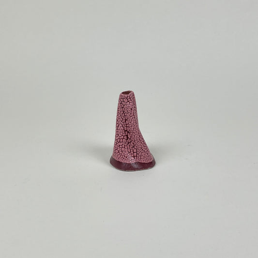 Pink red volcano vase (S) by Astrid Öhman.