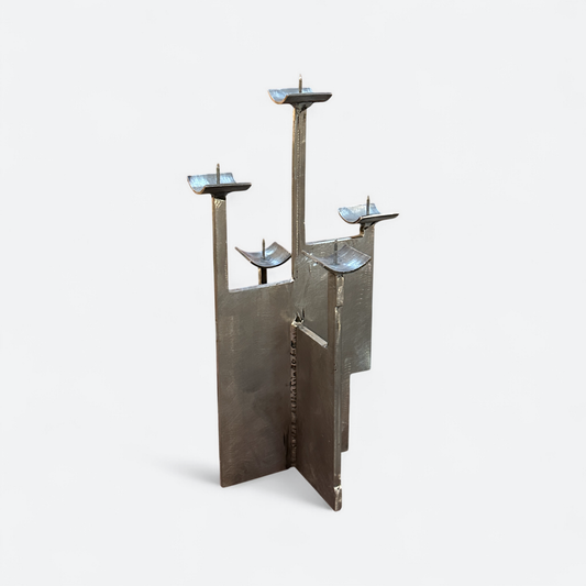 Aluminum candle holder by Carl Folkesson