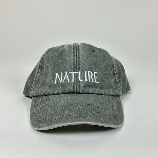 Hat, "NATURE" (washed out green/white)