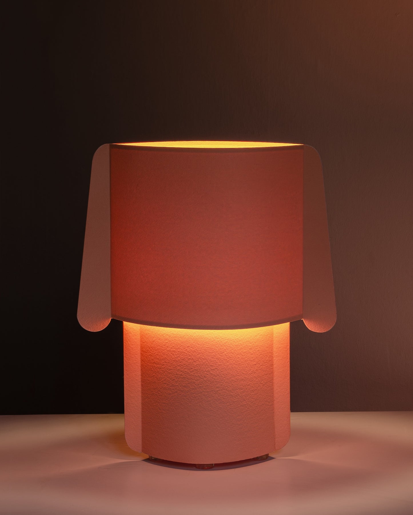 Peachy pink Aquarelle Lamp by Adrian Bursell