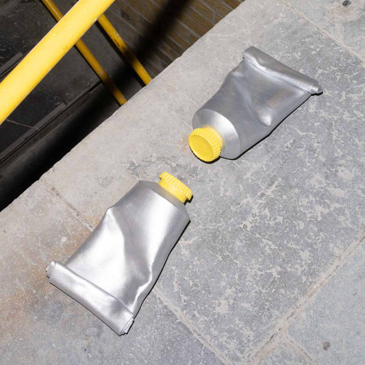 "Daily Squeeze" Giant stoneware tube by Evelina Björnqvist