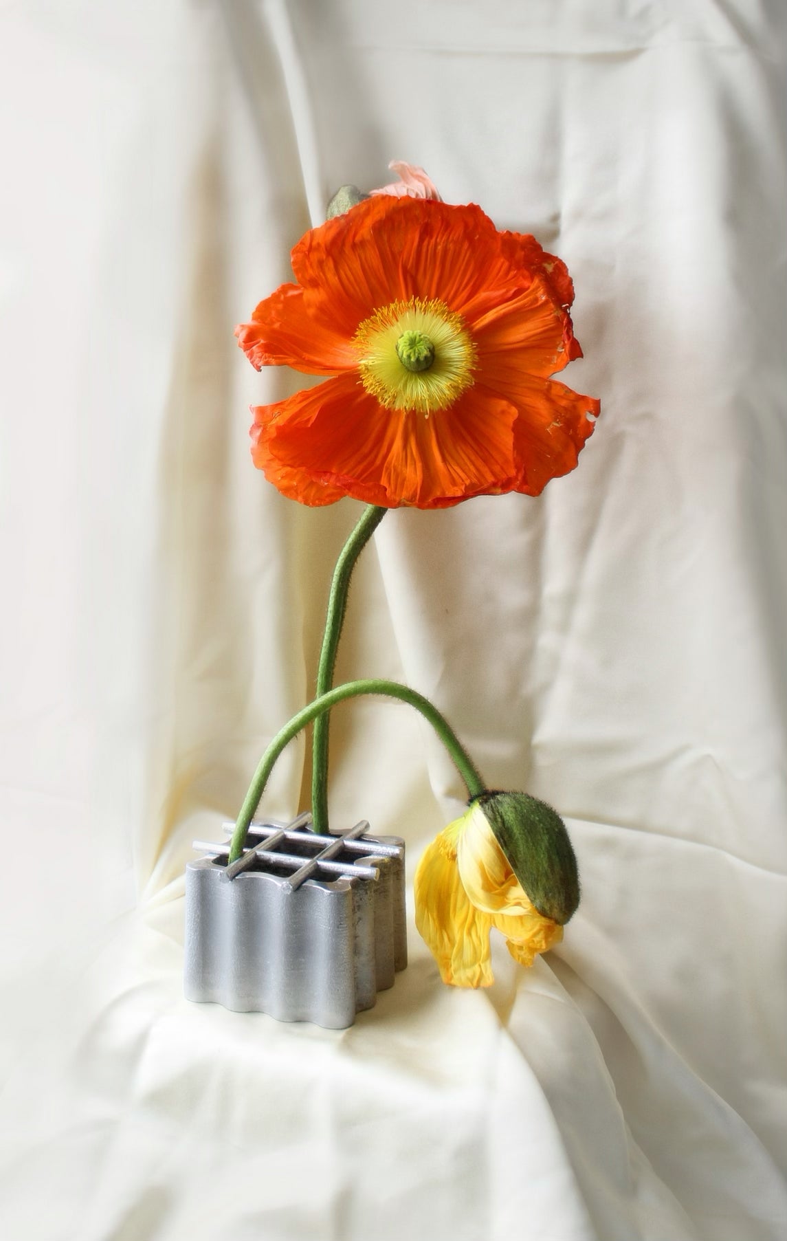 "Vilda" vase in aluminum by Svea Tisell and Ebba Qvinnström