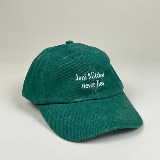 Hat, Joni Mitchell never lies, green/white