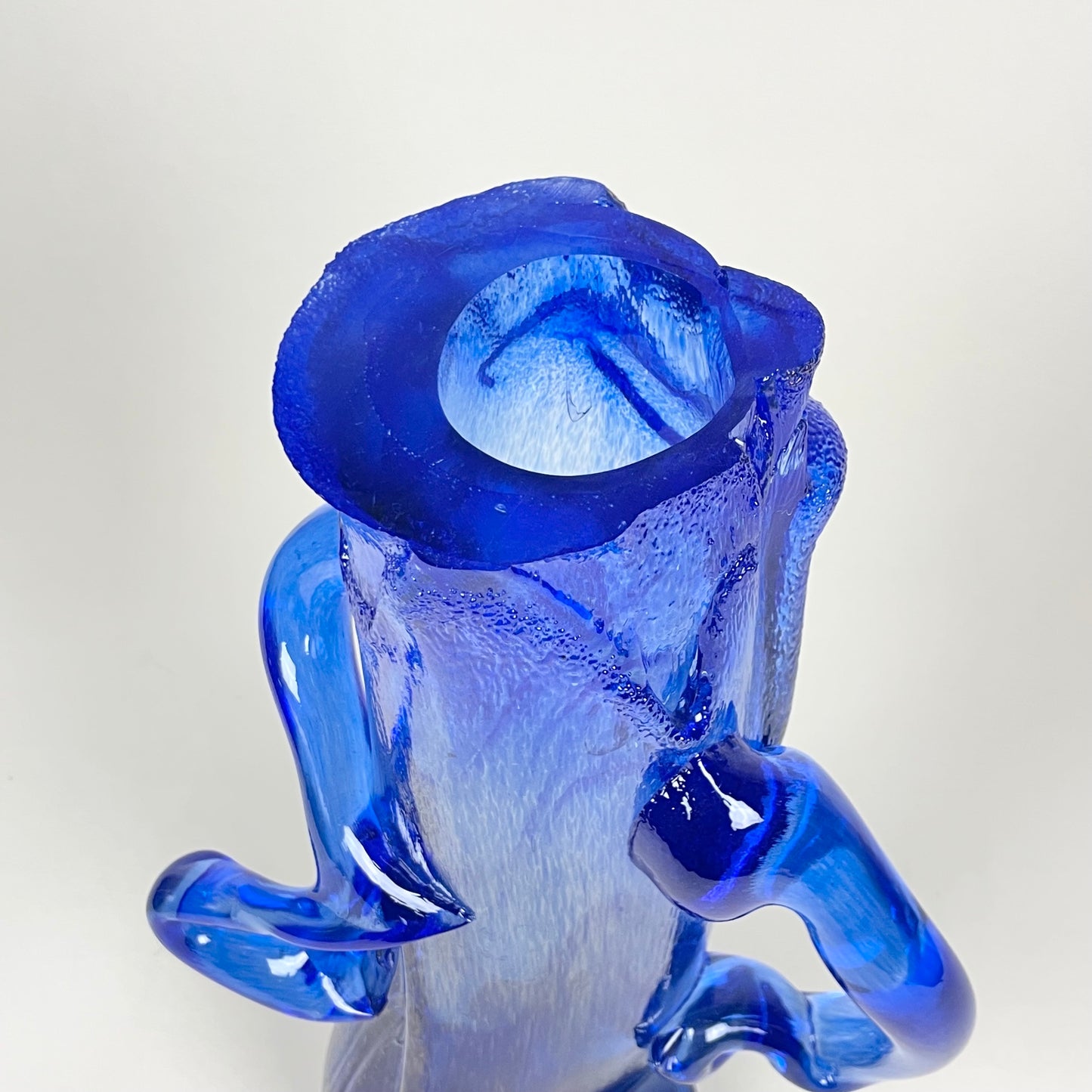 Blue glass vase by Nicole Walker