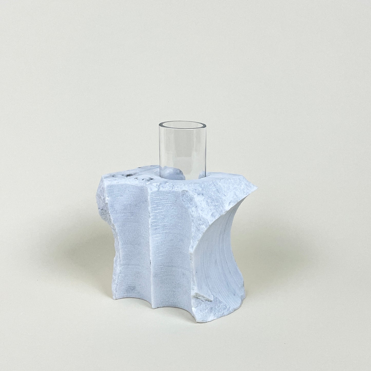 Marble and glass vase by Erik Olovsson